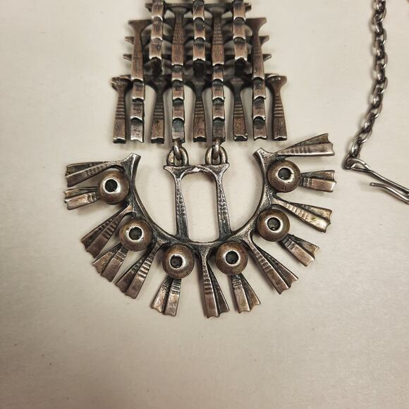 Rare Vintage‎ Pentti Sarpaneva Brutalist 830 Silver "Owl Pendant" Necklace - Picture 4 of 16